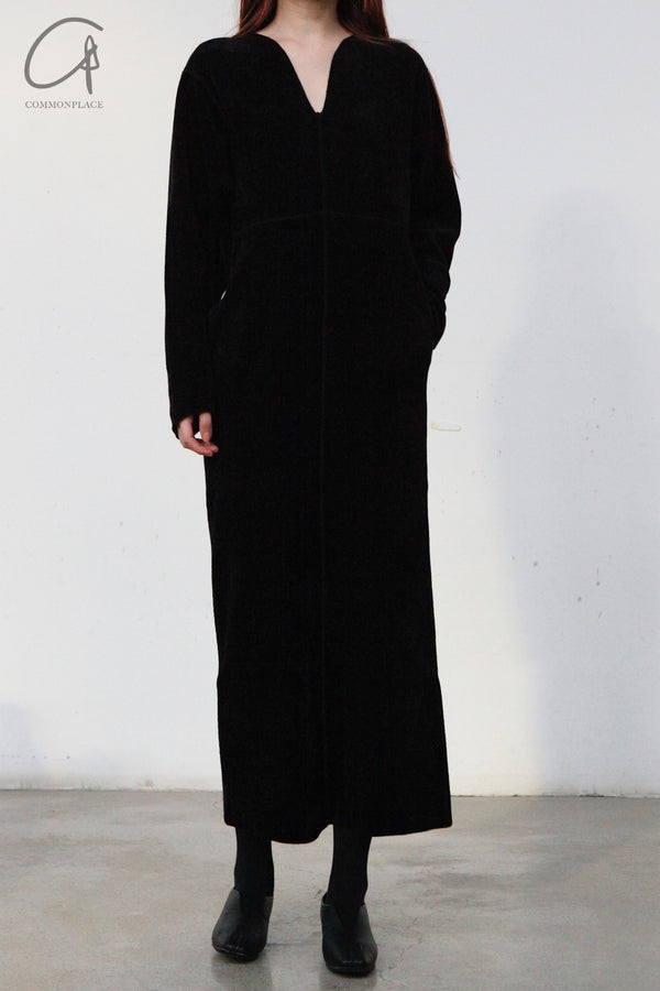 MAME KUROGOUCHI black soft dress MM22FW KN024